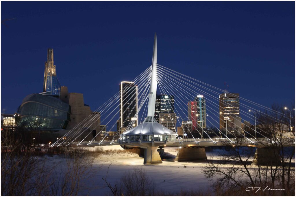 Esplanade Riel at night